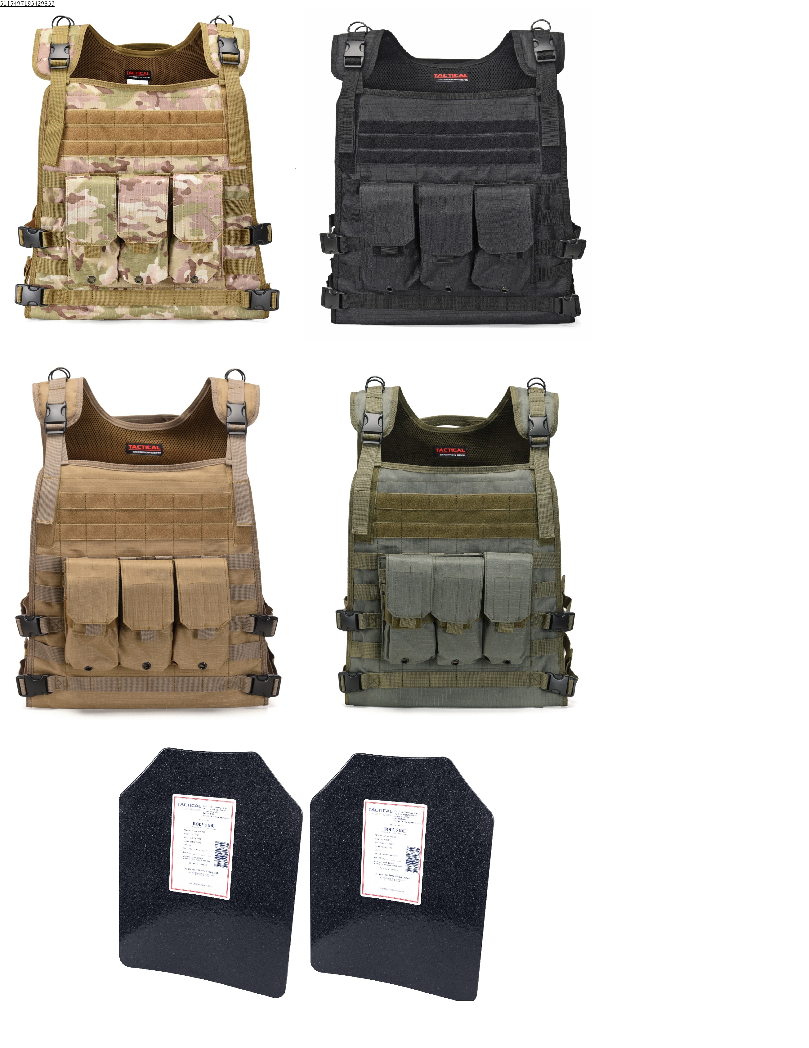 Tactical Scorpion Level III / AR500 Body Armor Wildcat Molle Vest
